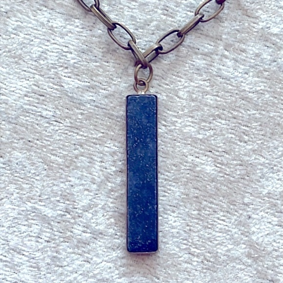 Brand New Aureus + Argent Necklace & Bracelet Set Alexandria Narrow Pendant Blue - Picture 11 of 14